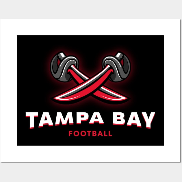 Tampa Bay buccaneers football Wall Art by BVHstudio